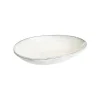 Coupelle ovale en aluminium blanc verni - 25,5 x 19,4 x 5 cm