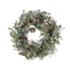Couronne décorative Chelsea couleur vert en polyéthylène - Ø 50 cm