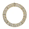 Couronne noire à 720 micro-LED blanc orangé pour extérieur - Ø 58 cm
