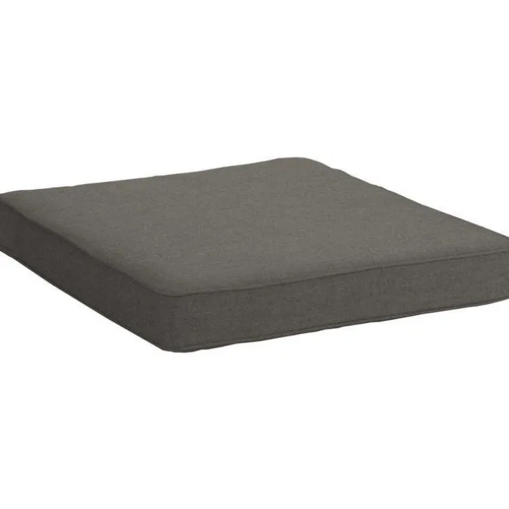 Coussin d'assise coloris gris en polyacrylique Holly - 72 x 72 x 10 cm