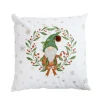 Coussin gnome nature coloris marron en coton - 45 x 45 cm