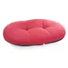 Coussin ovale en ouatine rouge 77x50 cm
