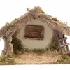 Crèche avec fenêtre et échelle - 36 cm