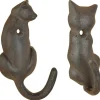 Crochet forme queue de chat marron 5,2x3x10,4 cm