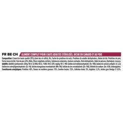 Croquette pour chat adulte stérilisé au canard Pro Plan - 3 kg