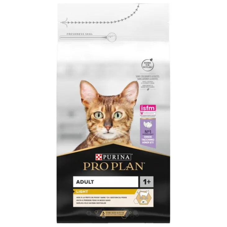 Croquette pour chat adulte light à la dinde et riz Pro Plan - 1,5kg