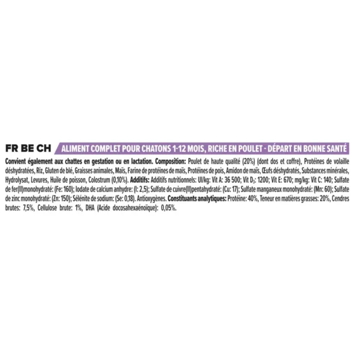 Croquette pour chaton au poulet Pro Plan - 3 kg