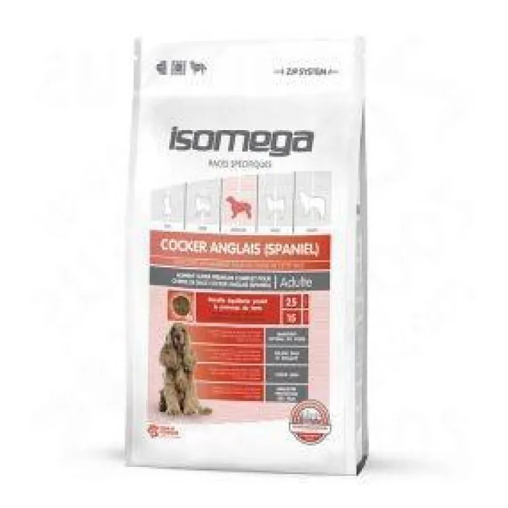 Croquette pour chien adulte Cocker au poulet Isomega - 4 kg