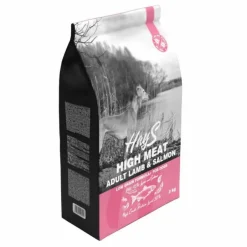 Croquette pour chien adulte à l'agneau et au poisson Hays High Meat - 3 kg