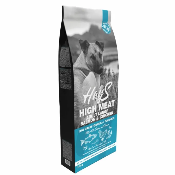 Croquette pour chien adulte de grande taille au poisson et au poulet Hays - 12 kg