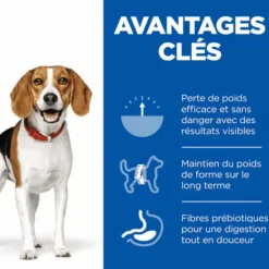 Croquette pour chien adulte de petite taille Weight au poulet Hill's - 2 kg