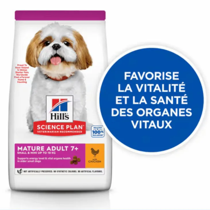 Croquette pour chien mature de petite taille au poulet Hill's - 3 kg