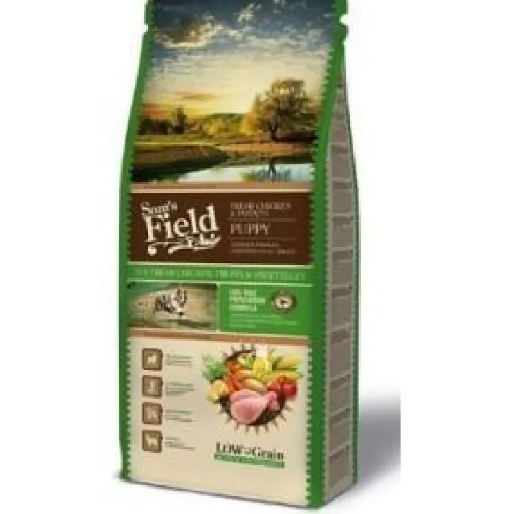 Croquette pour chiot au poulet avec des pommes de terre Sam's Field - 13 kg