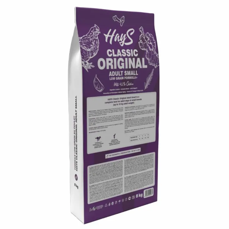 Croquette pour le chien adulte de petite race au poulet Hays Classic - 8 kg
