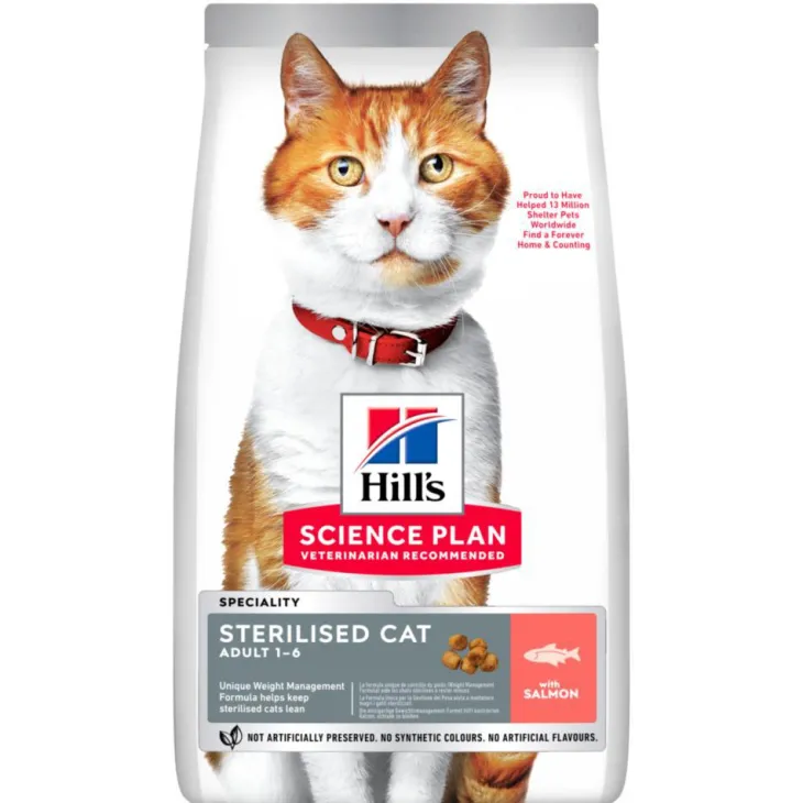 Croquettes pour chat stérilisé au saumon Hill's Science Plan Cat Sterilised - 300 g