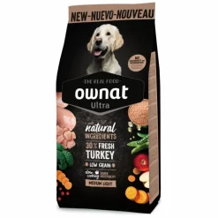 Croquettes pour chien medium light Ownat Ultra - 12 kg