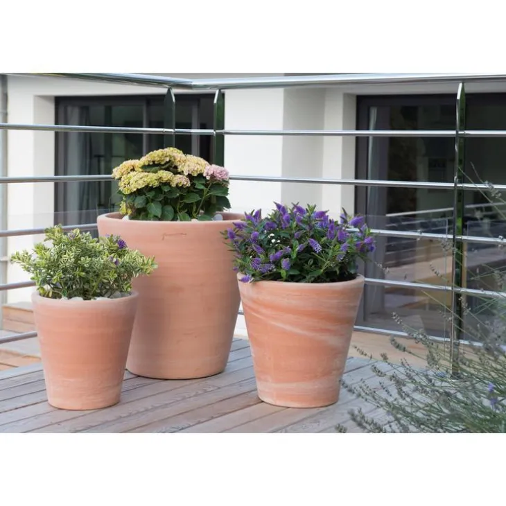 Cuvier contemporain en terre claire H 48 x Ø 47 cm