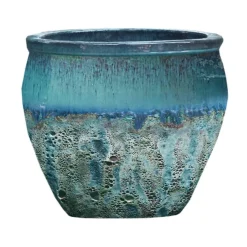 Cuvier en grès émaillé old amande Decolines Leon - Ø 29 x H 26 cm