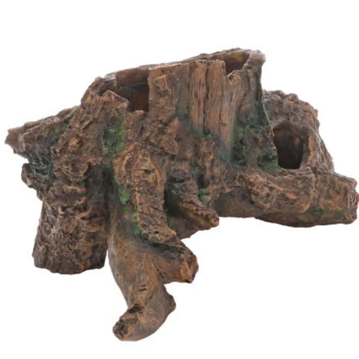 Décor pour aquarium coloris marron cavité dans tronc d'arbre 2 Hobby - 30 x 15 x 22 cm