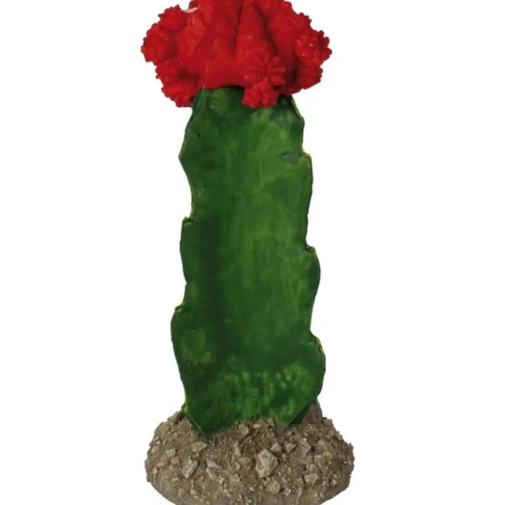 Décor pour vivarium en résine coloris vert Reptile Planet Cactus - 7 x 7 x 15 cm