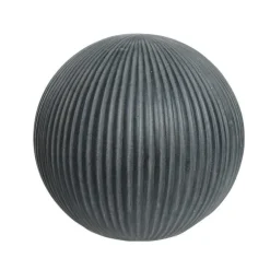 Décoration d'extérieur en fibre d'argile forme boule coloris anthracite - Ø 24,50 x H 22,50 cm