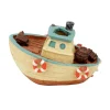 Décoration pour aquarium coloris bleu Bateau de Pêcheur Aquatlantis - 12,5 x 5 x 6,5 cm