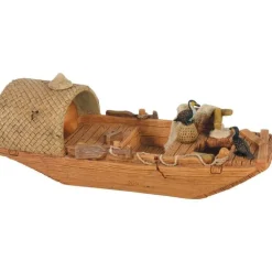 Décoration pour aquarium en résine coloris marron Zolux pagode Asie modèle 3 trous – Taille L