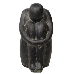 Décoration pour jardin aquatique coloris noir en pierre reconstituée figurine humaine SEDA SAD Instens - 30 cm