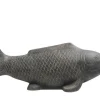 Décoration pour jardin aquatique coloris noir en pierre reconstituée figurine poisson SEDA - 60 cm