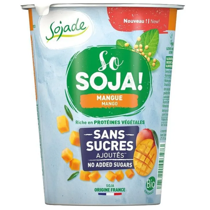 Dessert végétal mangue sans sucre ajouté So Soja - 400g