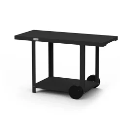 Desserte vintage coloris noir en acier - 123 x 63 x 75 cm