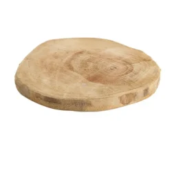 Dessous de plat Rondin en teck - Ø 18 x H 2 cm
