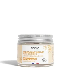 Déodorant baume bio pour peaux sensibles monoï en pot de verre Endro - 50 g