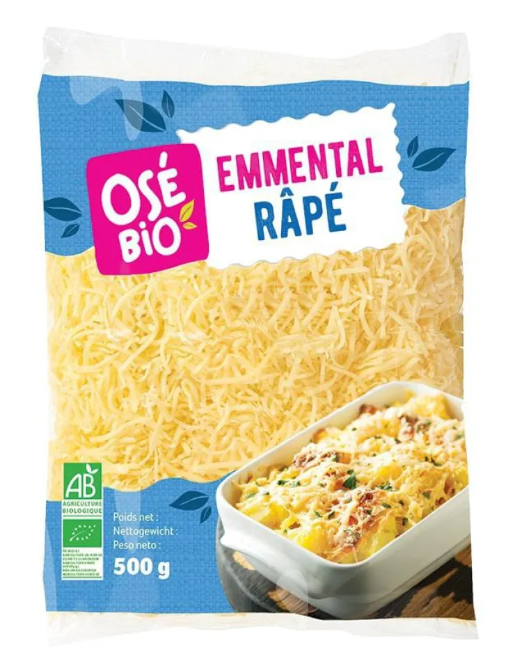 Emmental râpé Sachet plastique 500 g
