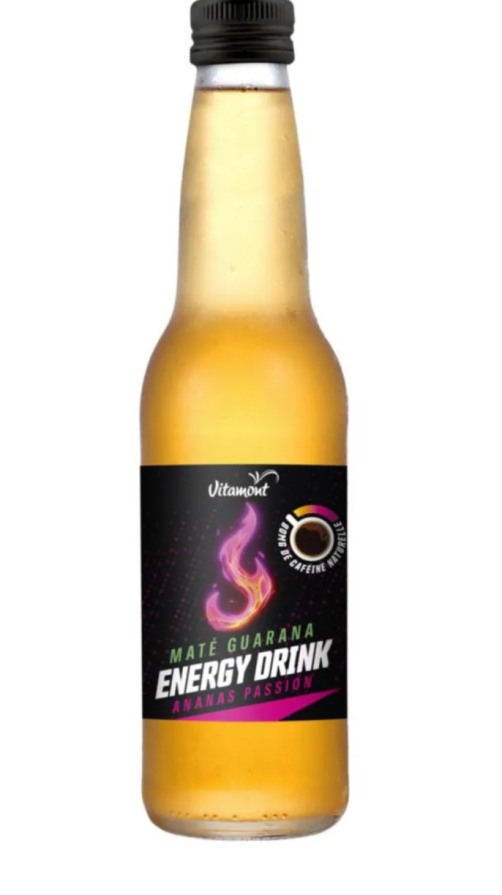 Energy Drink ananas passion Bio en bouteille de verre Vitamont - 33 cl