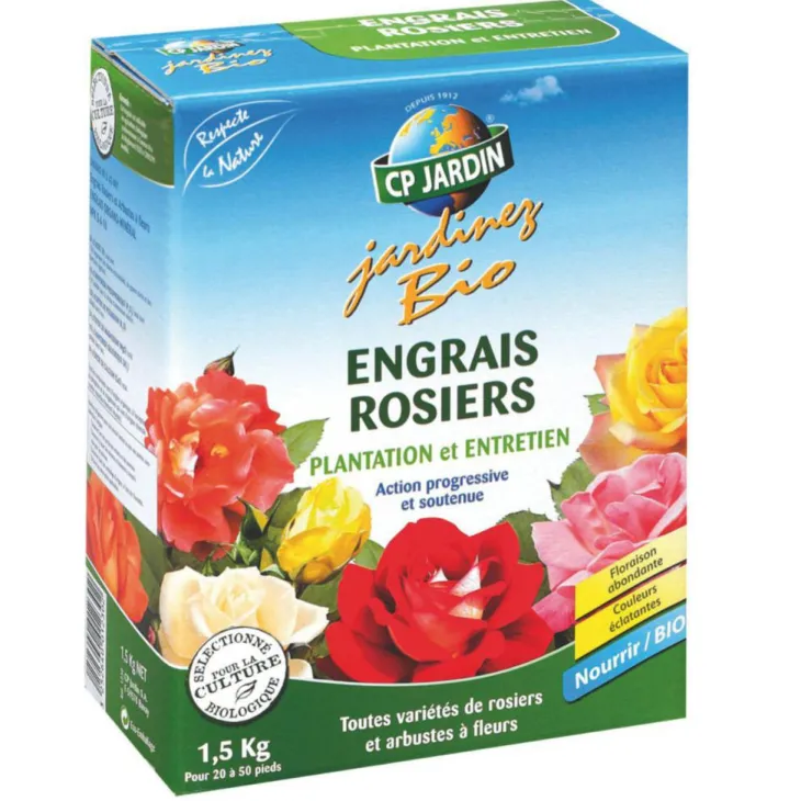 Engrais rosiers plantation et entretien CP Jardin jardinez bio - 1 ,5 kg