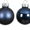 Ensemble de 20 boules en verre brillant et mat bleu nuit - Ø 6 cm