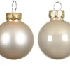 Ensemble de 20 boules en verre émaillé et mat perle - Ø 6 cm