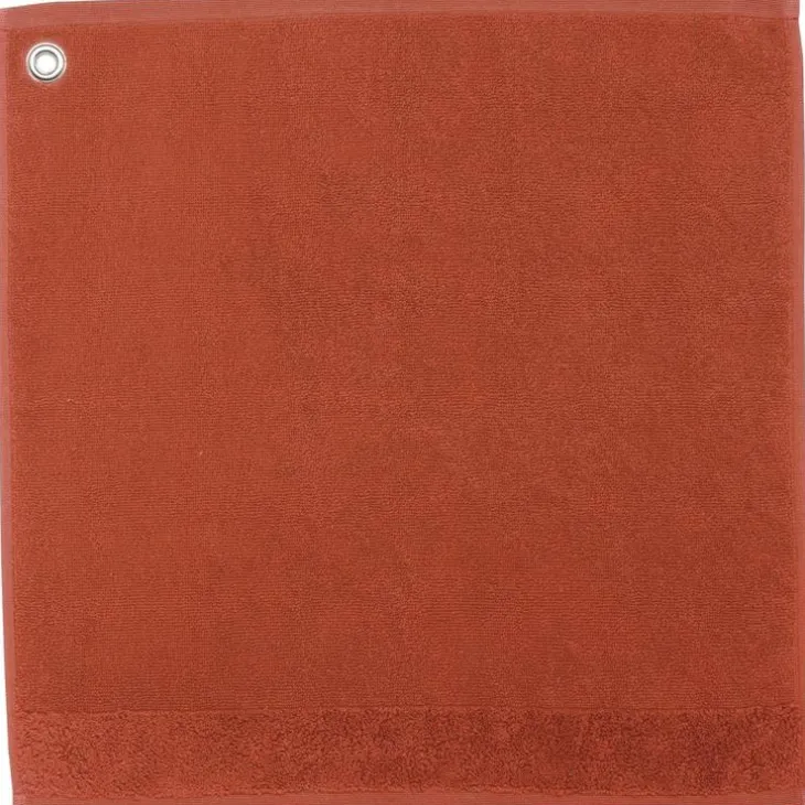 Essuie mains Oeillet Curl coloris orange - 50 x 50 cm