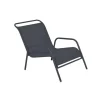 Fauteuil bas coloris gris en acier Coolside - 103 x 71 x 64 cm