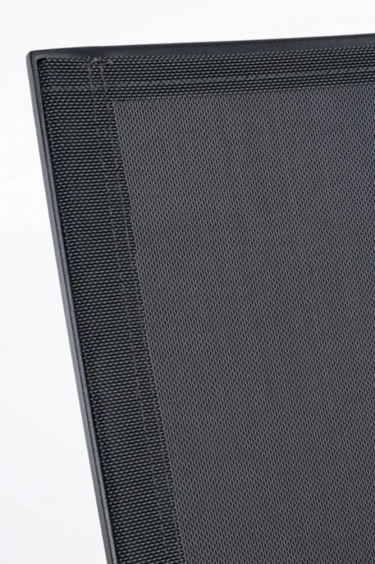 Fauteuil de jardin en aluminium et textilène anthracite BIZZOTTO Krion