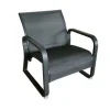 Fauteuil lounge Quenza II en aluminium, couleur graphite - PROLOISIRS BBM