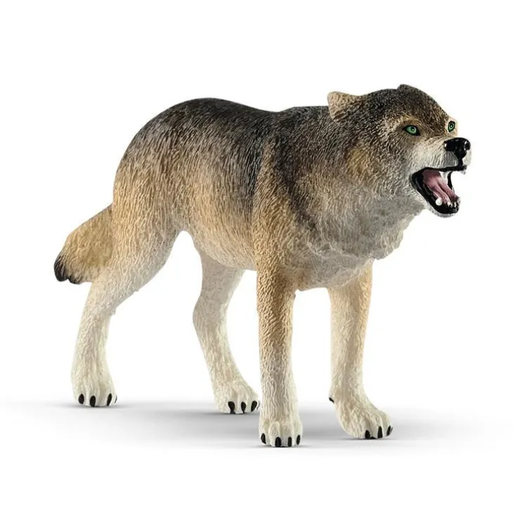 Figurine Loup plastique 10,3x5,2x2,1 cm à partir de 4 ans