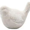 Figurine oiseau coloris gris en ciment - 11 x 8 x 8 cm