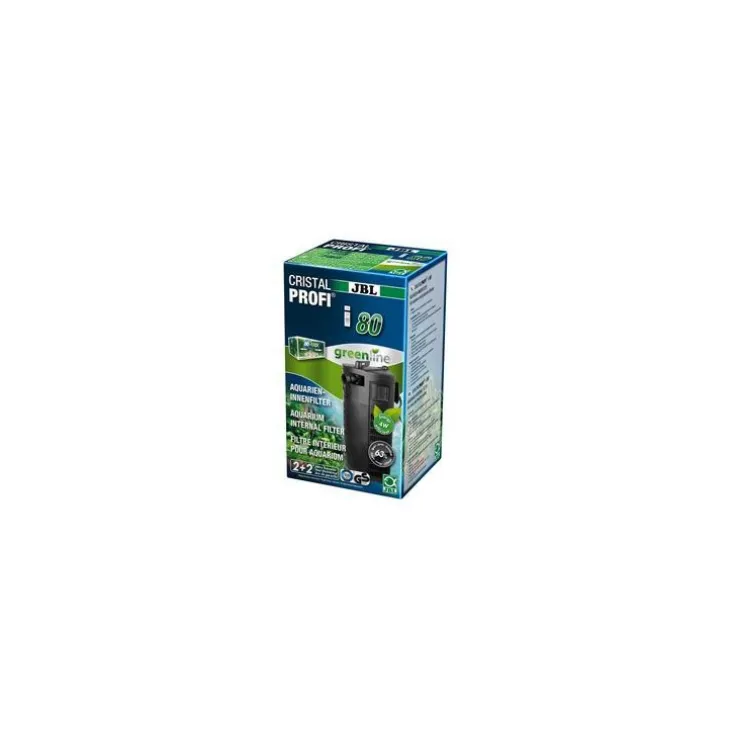 Filtre intérieur mécanique et biologique pour aquarium coloris noir JBL CristalProfi i80 GreenLine – 60 à 110 litres