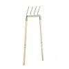 Fourche écologique à 4 dents en métal vert amande et manche bois botanic®