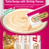 Friandise en crème pour chat thon avec saveur crevette Inaba Ciao Churu - 4 x 14 g