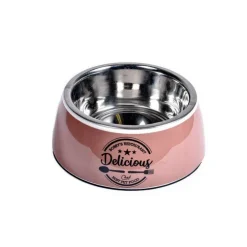 Gamelle pour chien coloris rose en mélamine Bobby Delicious – Taille S