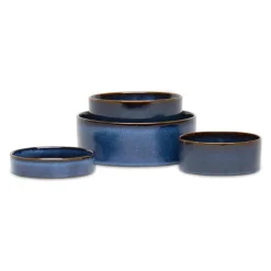 Gamelle pour chien en grès coloris bleu nuit Reactive Glaze Scruffs - 19 x 19 x 8 cm