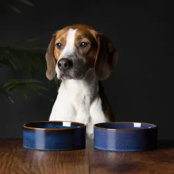 Gamelle pour chien en grès coloris bleu nuit Reactive Glaze Scruffs - 19 x 19 x 8 cm